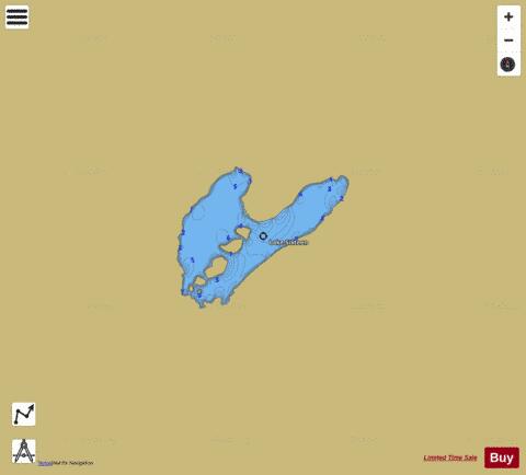 Lake Sixteen depth contour Map - i-Boating App