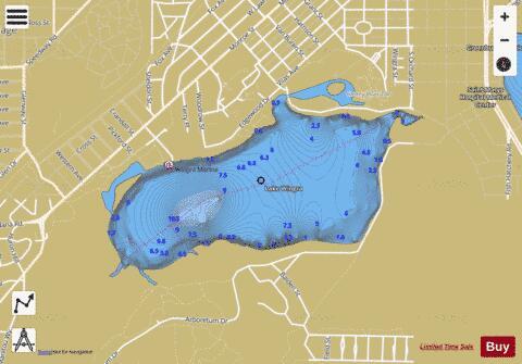 Lake Wingra depth contour Map - i-Boating App