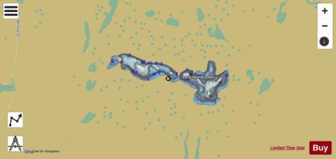 Lazy Island Lake depth contour Map - i-Boating App