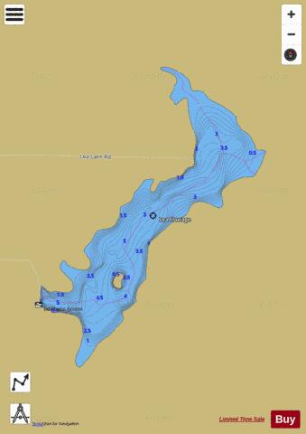 Lea Flowage  Lea Lake depth contour Map - i-Boating App