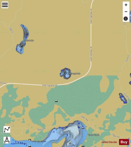 Leo Joerg Lake depth contour Map - i-Boating App