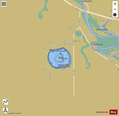 Lilly Lake depth contour Map - i-Boating App