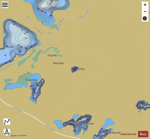 Line Lake depth contour Map - i-Boating App