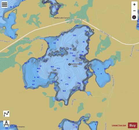 Little Arbor Vitae Lake depth contour Map - i-Boating App