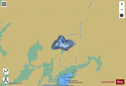 Little Bass Lake depth contour Map - i-Boating App