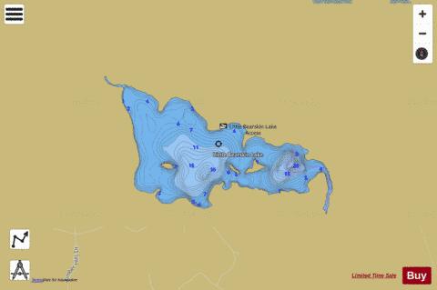 Little Bearskin Lake depth contour Map - i-Boating App