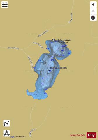 Little Crooked Lake depth contour Map - i-Boating App