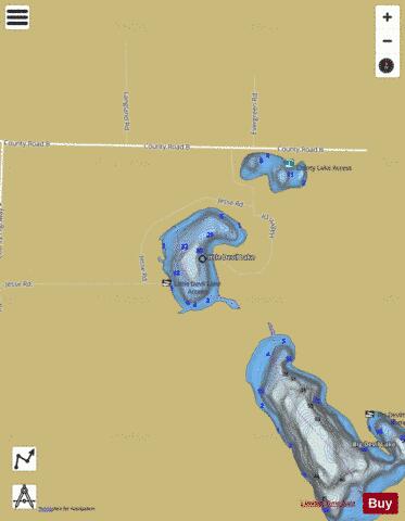 Little Devil Lake depth contour Map - i-Boating App