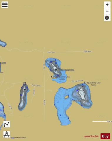 Little Dummy Lake depth contour Map - i-Boating App