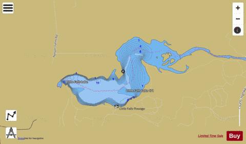 Little Falls depth contour Map - i-Boating App