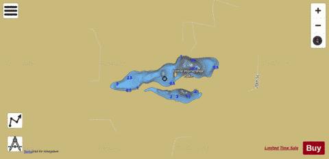 Little Horseshoe Lake depth contour Map - i-Boating App