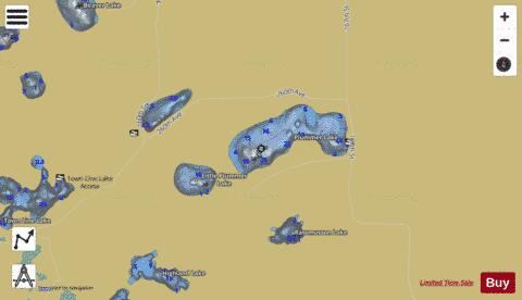Little Plummer Lake depth contour Map - i-Boating App