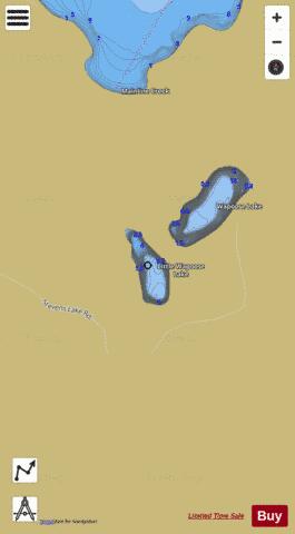 Little Wapoose Lake depth contour Map - i-Boating App