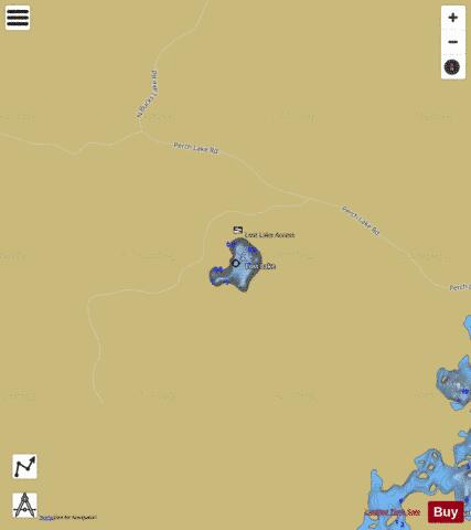 Lost Lake depth contour Map - i-Boating App