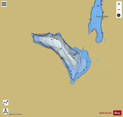Lower Vermillion Lake depth contour Map - i-Boating App