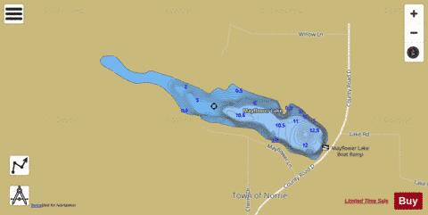 Mayflower Lake depth contour Map - i-Boating App