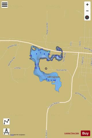 Mill Pond Lake depth contour Map - i-Boating App