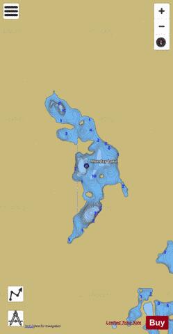 Monday Lake depth contour Map - i-Boating App