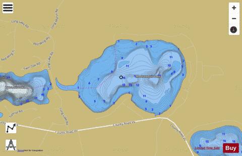Moshawquit Lake depth contour Map - i-Boating App