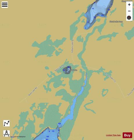 Mud Lake A depth contour Map - i-Boating App