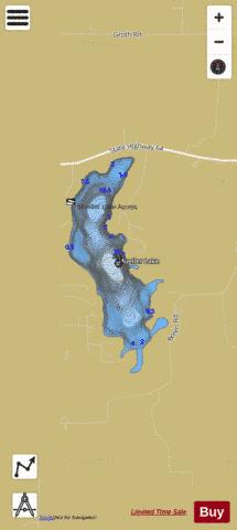 Mueller Lake depth contour Map - i-Boating App