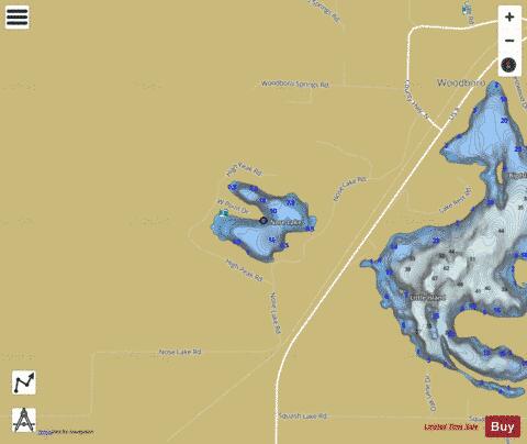 Nose Lake depth contour Map - i-Boating App