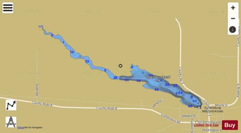 Ogdensburg Pond depth contour Map - i-Boating App