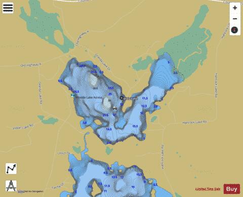 Oneida Lake depth contour Map - i-Boating App