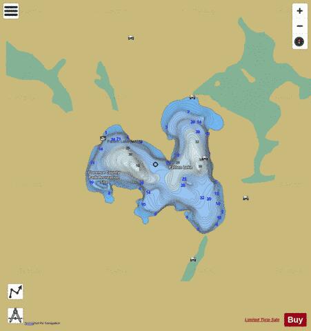 Patten Lake depth contour Map - i-Boating App