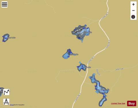 Pauls Lake depth contour Map - i-Boating App