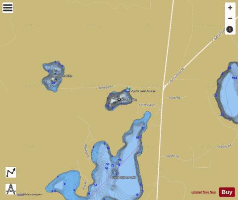 Pauto Lake depth contour Map - i-Boating App