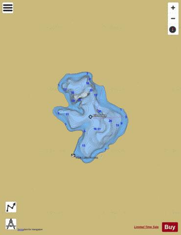 Pike Lake B depth contour Map - i-Boating App