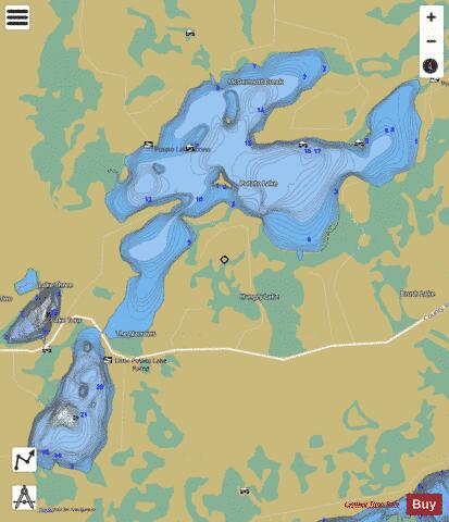 Potato Lake depth contour Map - i-Boating App