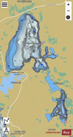 Presque Isle Lake depth contour Map - i-Boating App