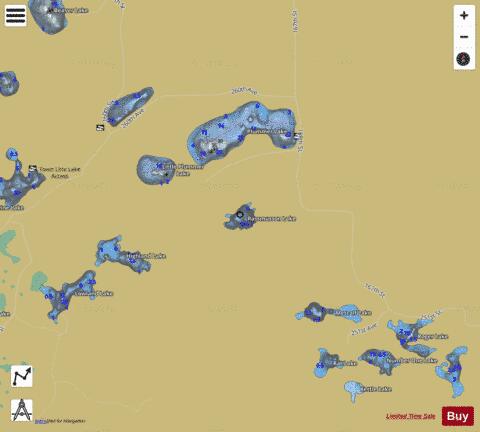 Rassmusson Lake depth contour Map - i-Boating App