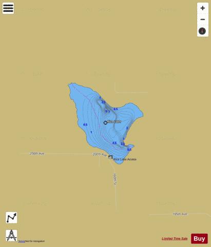 Rice Lake C depth contour Map - i-Boating App
