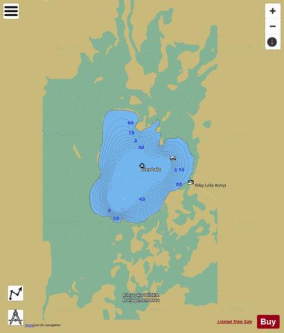 Riley Lake depth contour Map - i-Boating App