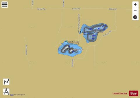 Rollofson Lake depth contour Map - i-Boating App