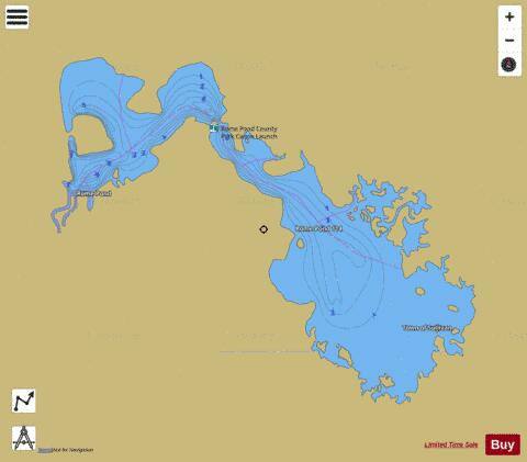 Rome Mill Pond depth contour Map - i-Boating App