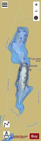 Sugar Maple Lake depth contour Map - i-Boating App