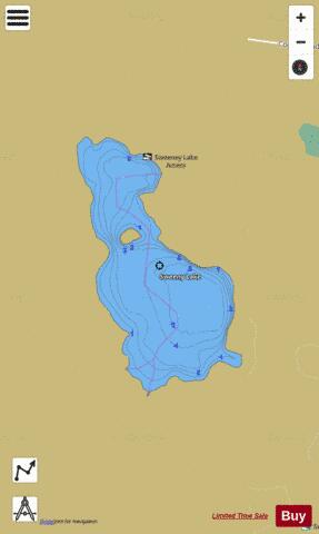 Sweeny Lake depth contour Map - i-Boating App