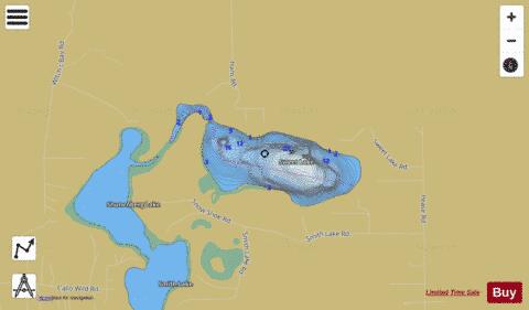 Sweet Lake depth contour Map - i-Boating App