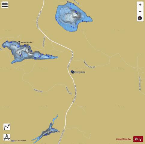 Teacup Lake depth contour Map - i-Boating App