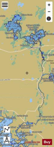 Teal River Flowage depth contour Map - i-Boating App