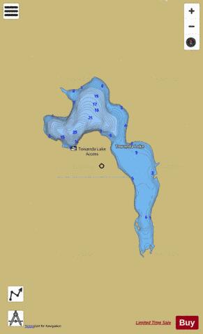 Towanda Lake depth contour Map - i-Boating App