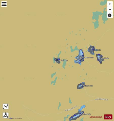 Trail Lake depth contour Map - i-Boating App