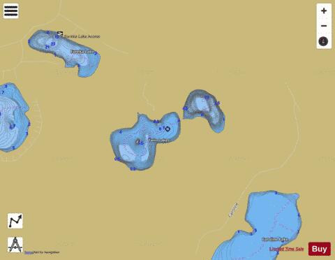 Twin Lakes G depth contour Map - i-Boating App
