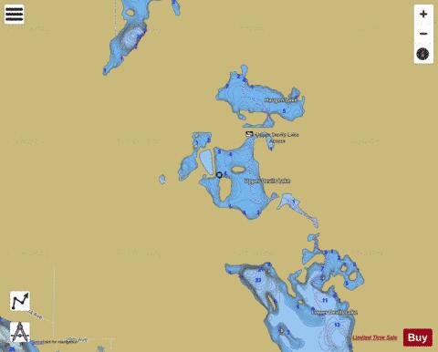 Upper Devils Lake depth contour Map - i-Boating App
