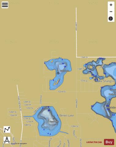 Voltz Lake depth contour Map - i-Boating App
