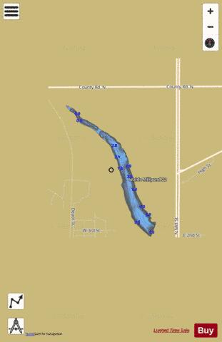 Waldo Mill Pond depth contour Map - i-Boating App